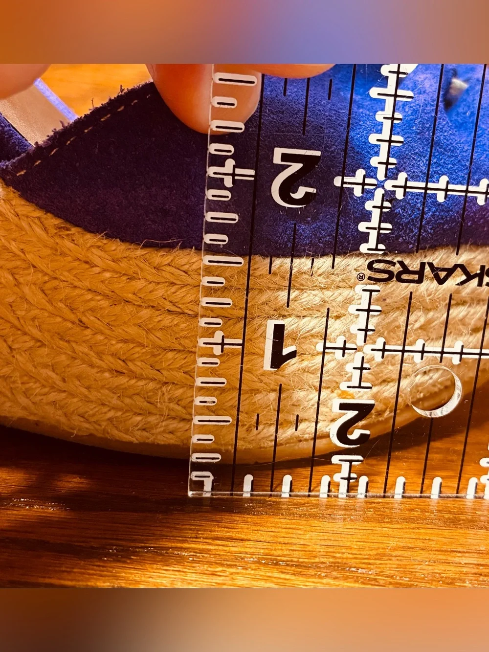 Y2K Nine West Purple Suede Espadrille Platform Wedge Sandals Size 8